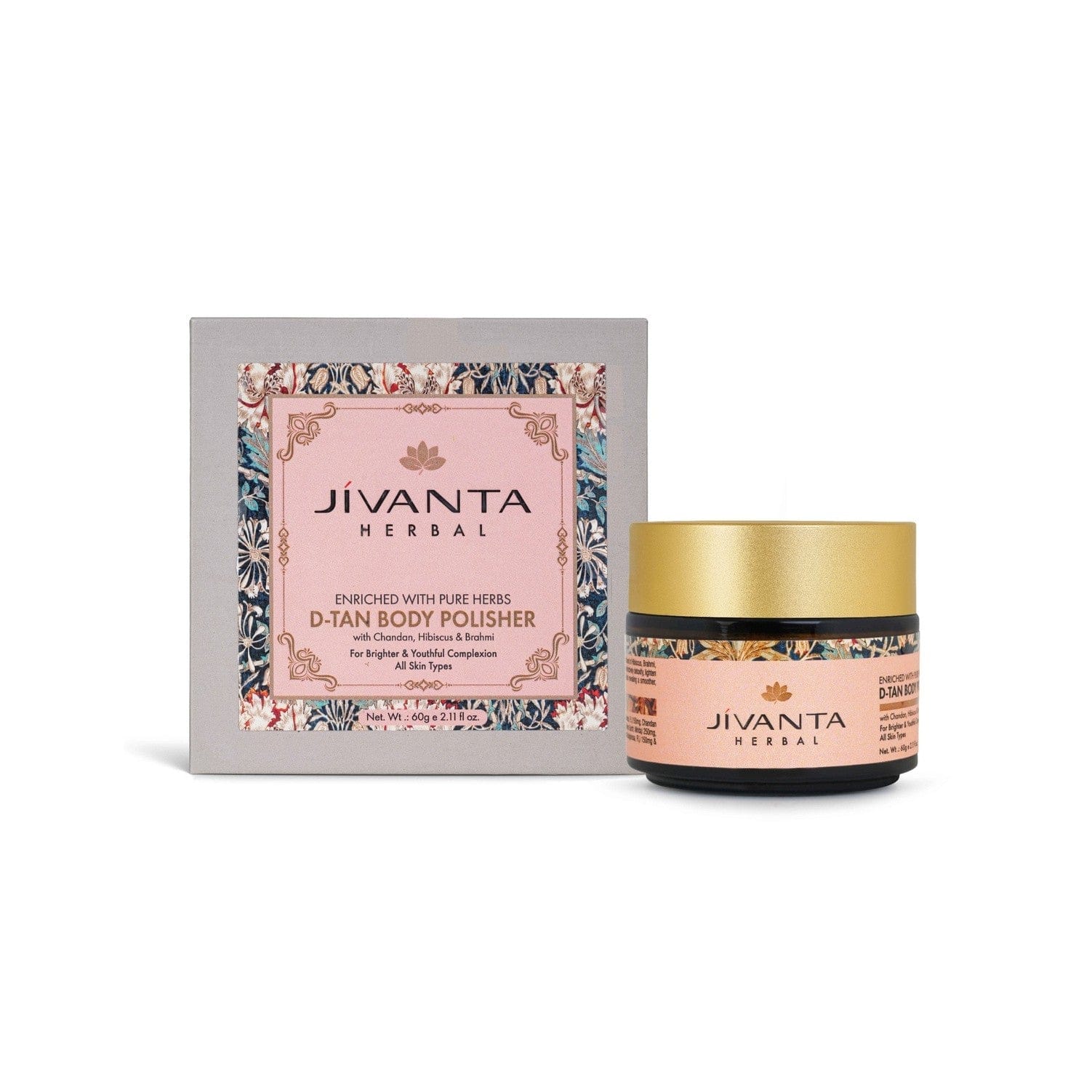 Jivantaherbal D-Tan Body Polisher | Brightening & Exfoliating Scrub for Tanned Skin