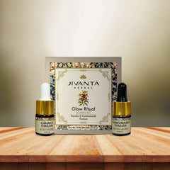 Glow Ritual Combo Kit | Kumkumaadi Thailam Ayurvedic Night Oil & Kanaka Thailam Ayurvedic Day Face Oil |10ml (5ml + 5ml)