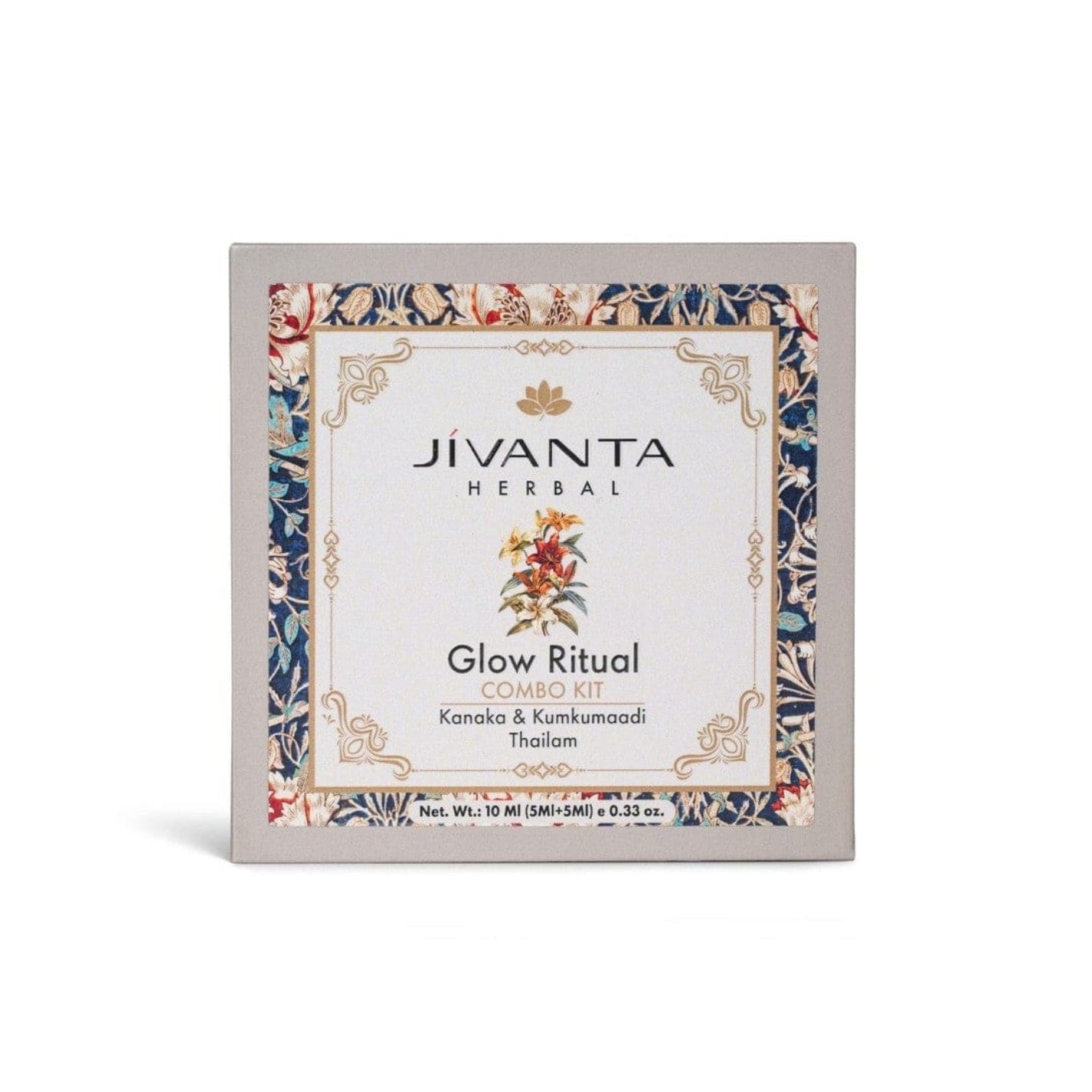 Jivantaherbal Glow Ritual Combo Kit | Kumkumaadi Thailam Ayurvedic Night Oil & Kanaka Thailam Ayurvedic Day Face Oil |10ml (5ml + 5ml)