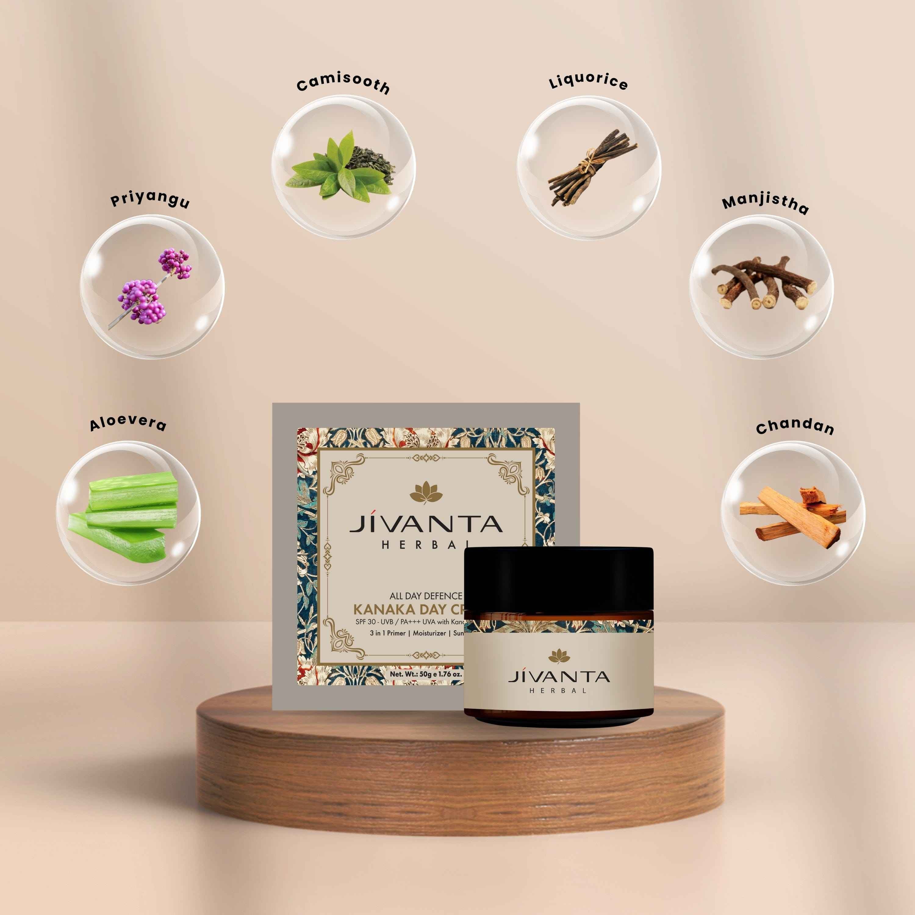 Kanaka Day Cream 3 in 1 primer | Moisturizer | Sunscreen with SPF 30+++ / UVA