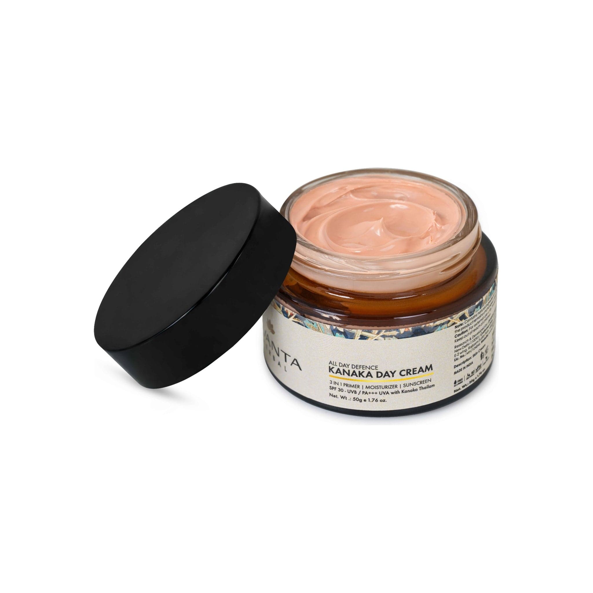 Jivantaherbal Kanaka Day Cream 3 in 1 primer | Moisturizer | Sunscreen with SPF 30+++ / UVA