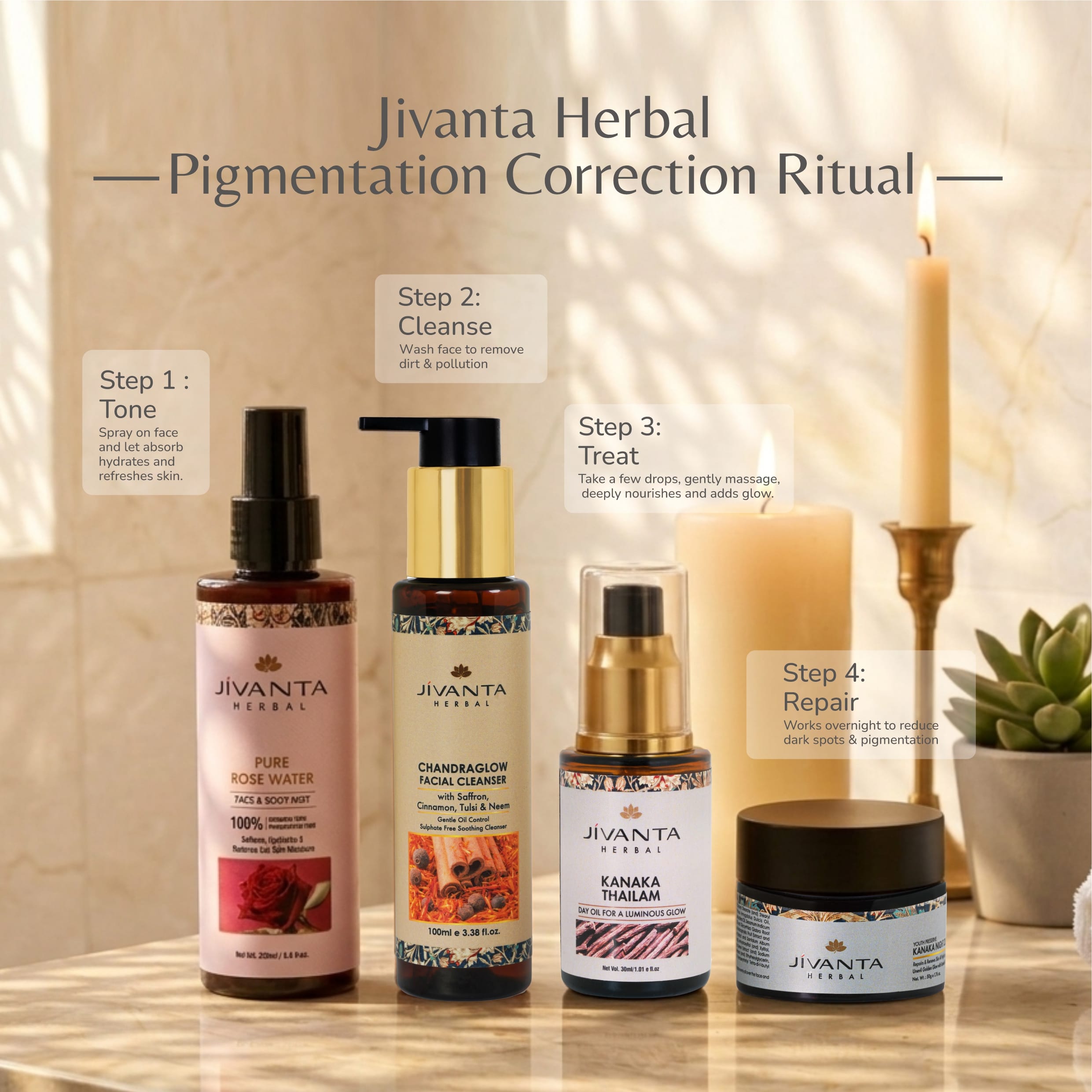 Jivantaherbal Kanaka Taila Ayurvedic Day Face Oil for Radiant Glow & Reduces Pigmentation