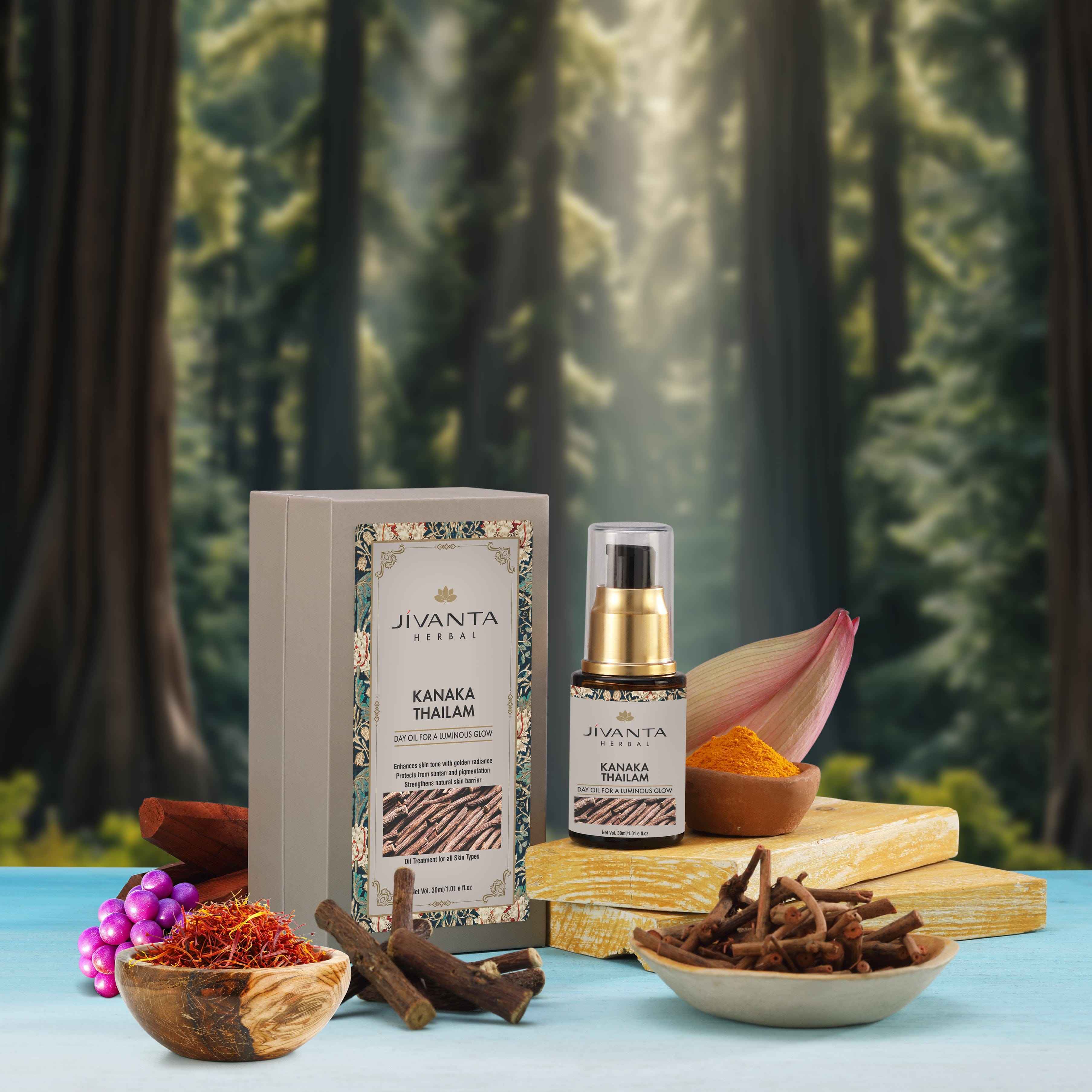 Kanaka Thailam Ayurvedic Day Face Oil for Glowing & Pigmentation | 30ml