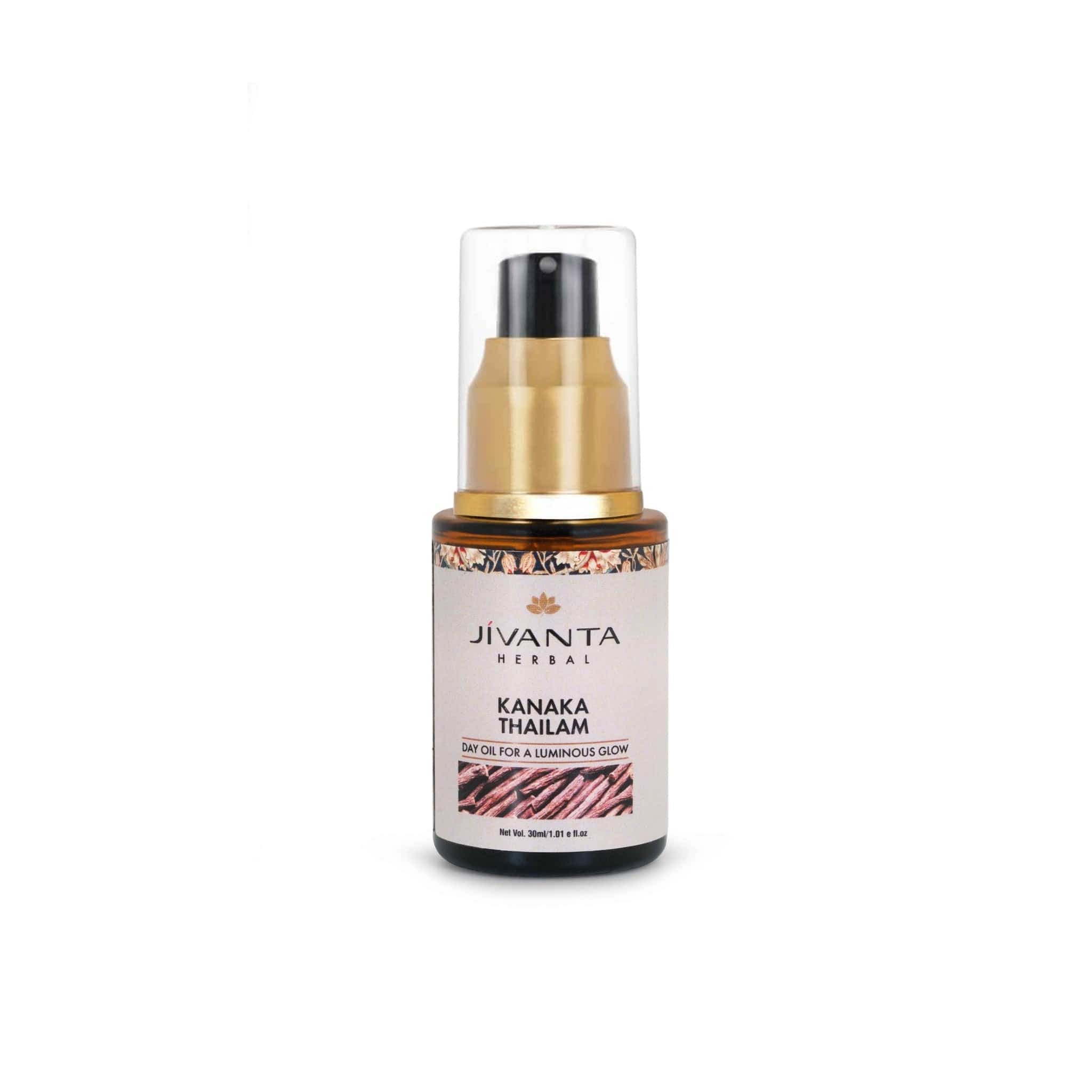 Jivantaherbal Kanaka Thailam Ayurvedic Day Face Oil for Glowing & Pigmentation | 30ml