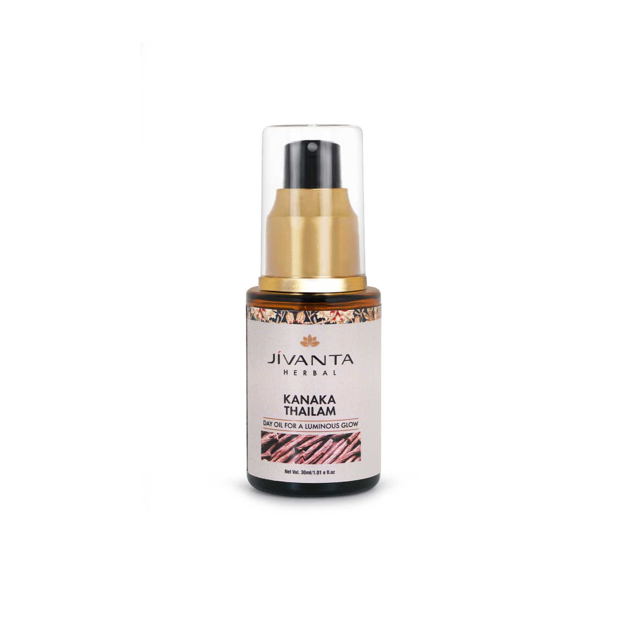 Jivantaherbal 30 ml Kanaka Thailam Ayurvedic Day Face Oil for Glowing & Pigmentation | 30ml
