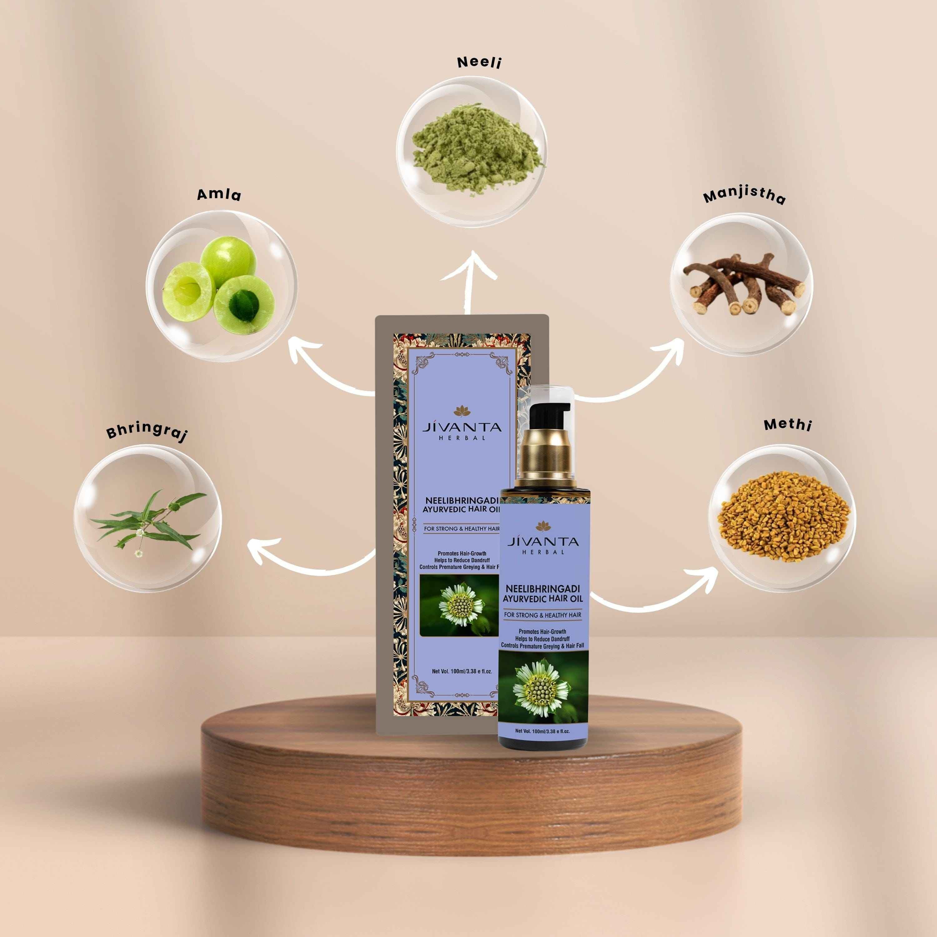 Neelibhringadi Hair Oil | Hair Growth & Controls Hairfall