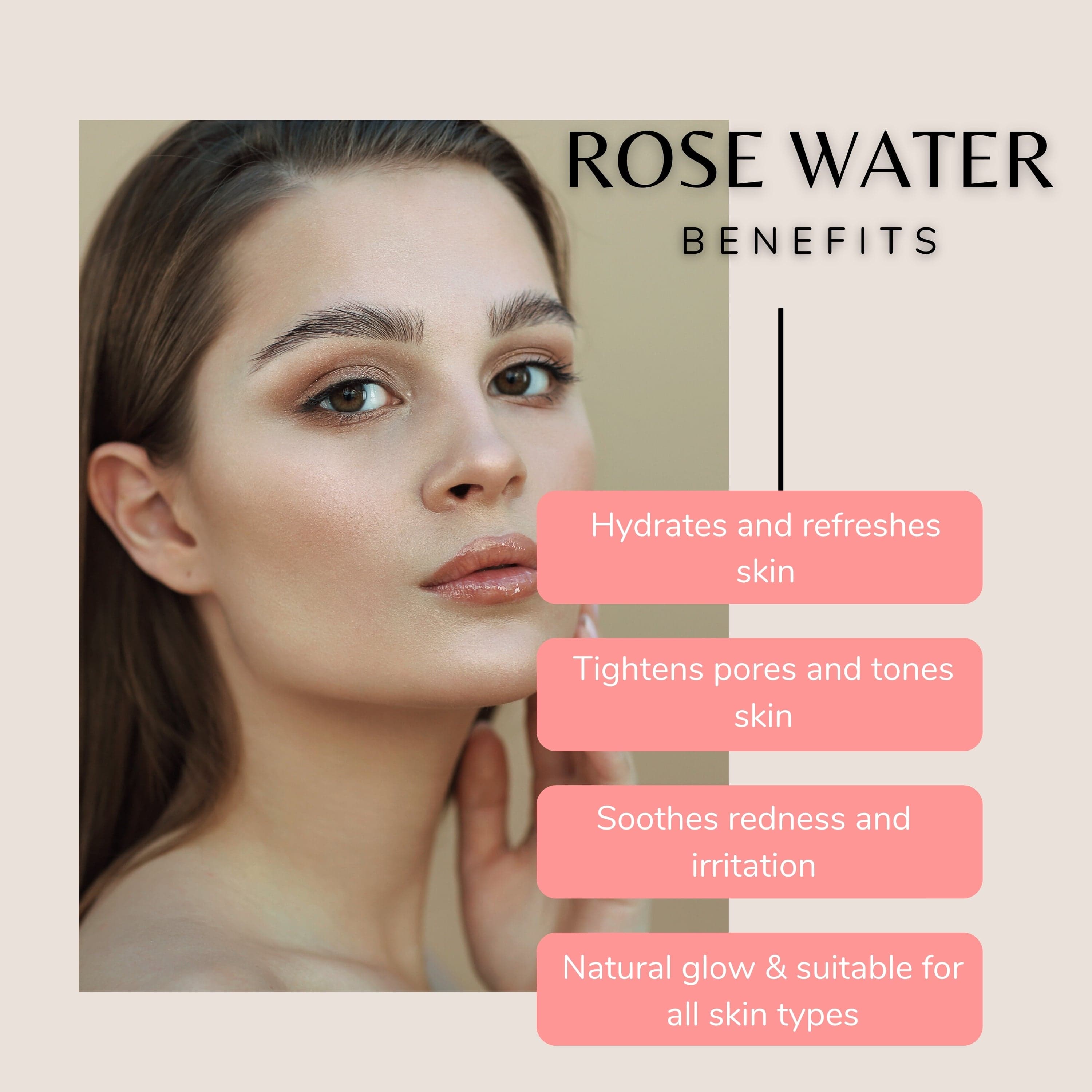 Jivantaherbal Rose Water I Face & Body Mist Steam Distilled