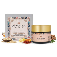 Jivantaherbal Ubtan Face Pack for Dry/Normal Skin | Brightening & Hydrating with Saffron, Liquorice