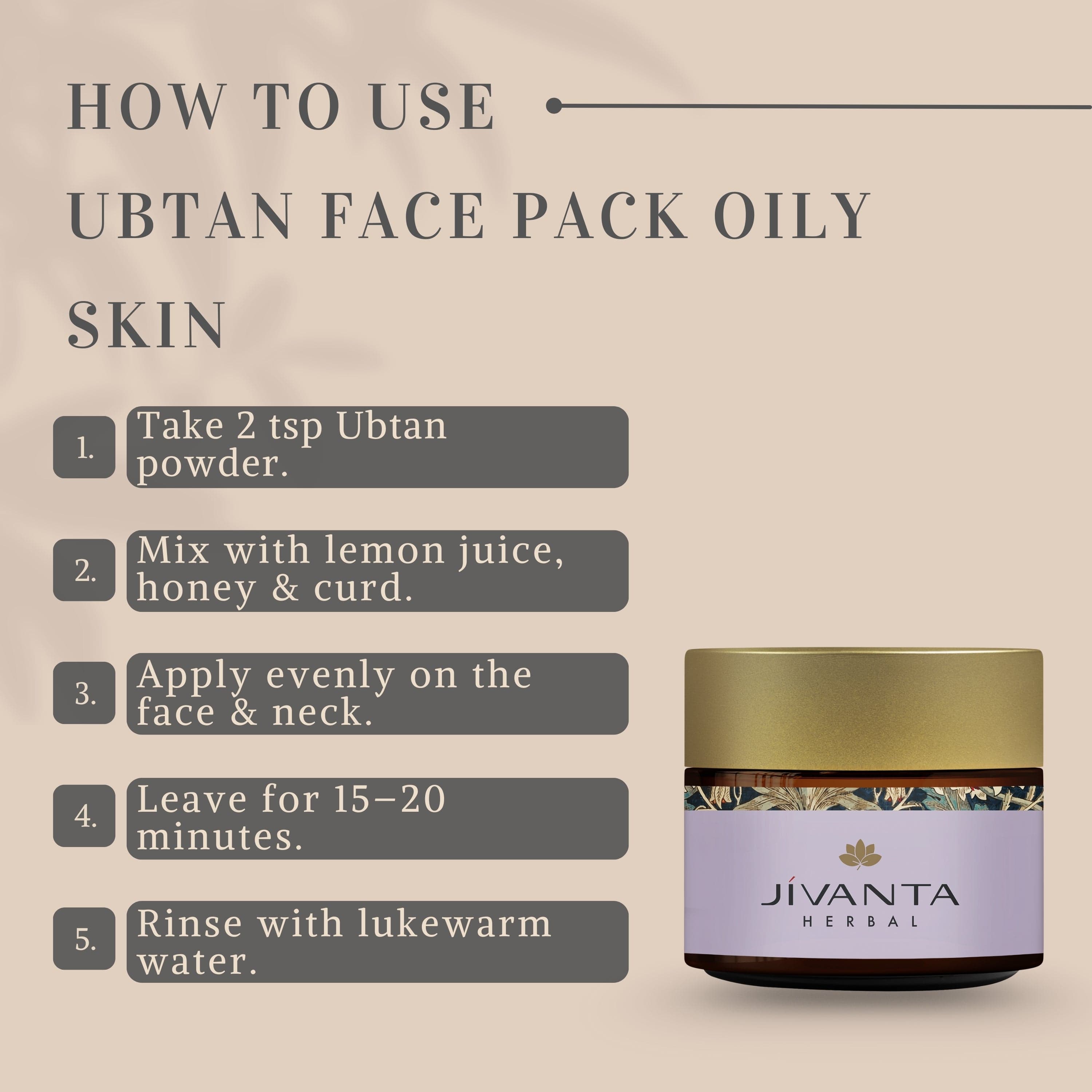 Jivanta Herbal Ubtan Face Pack for Oily Skin