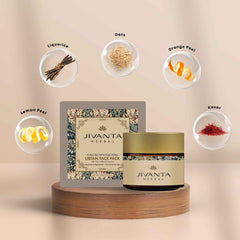 Ubtan Face Pack for Dry/Normal Skin | Brightening & Hydrating with Saffron, Liquorice