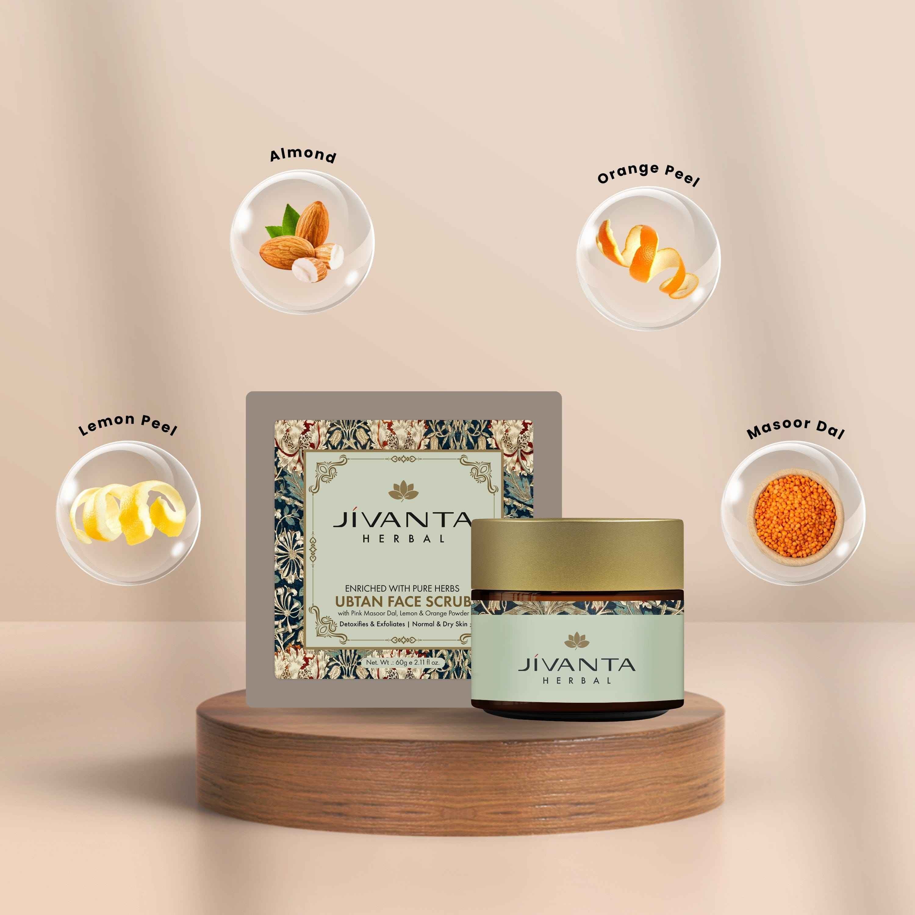 Ubtan Face Scrub for Dry/Normal Skin | Detoxifies & Exfoliats