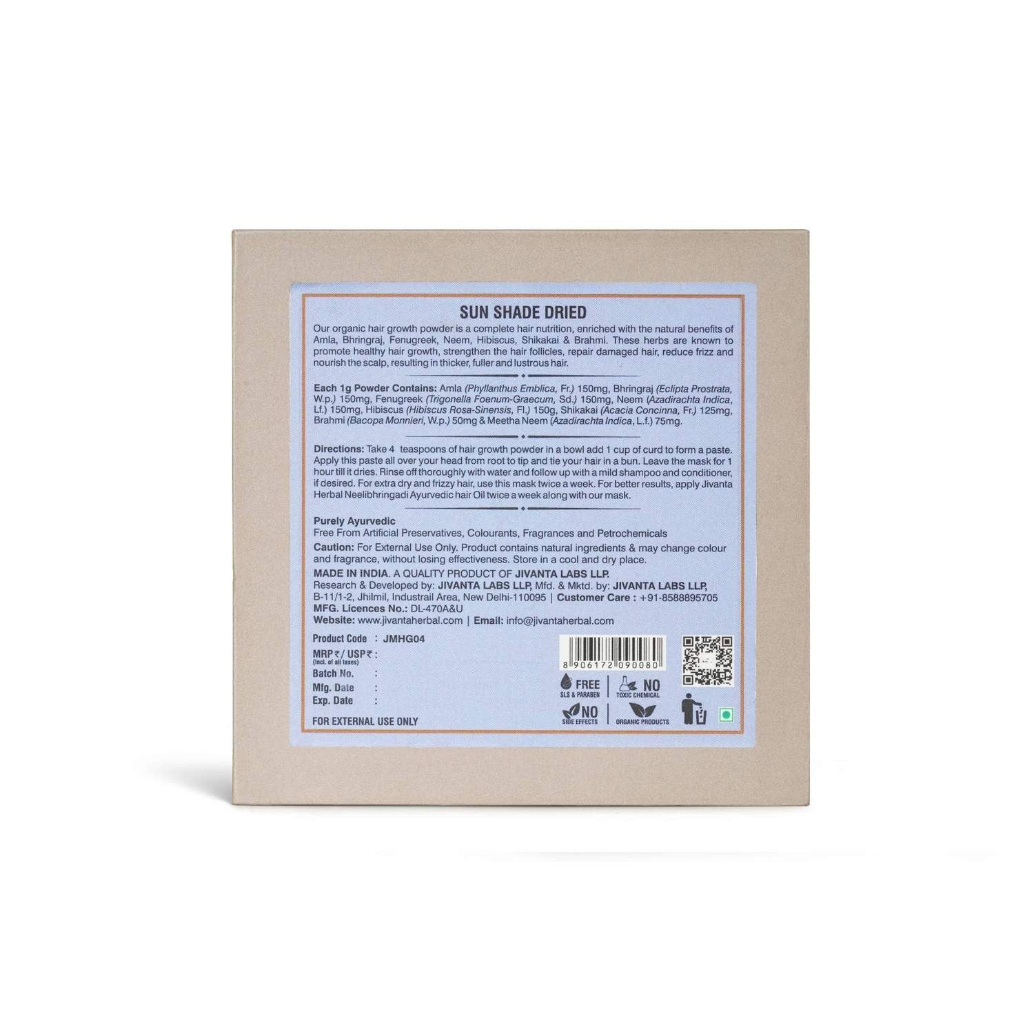 Jivantaherbal Hair Growth Mask | Ayurvedic Blend for Stronger & Healthier Hair