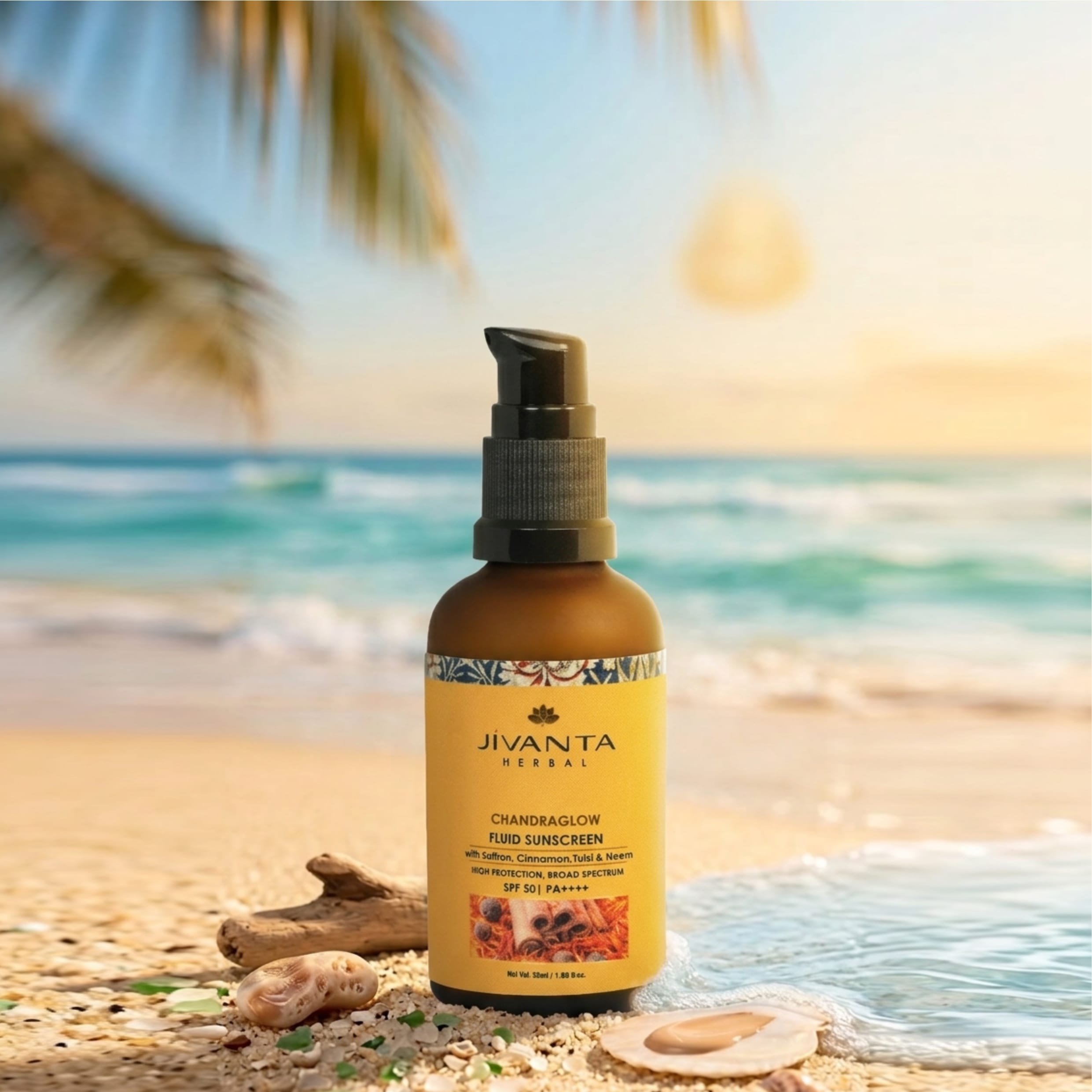 Jivantaherbal Jivanta Herbal Cahndraglow Fluid Sunscreen SPF 50 PA++++