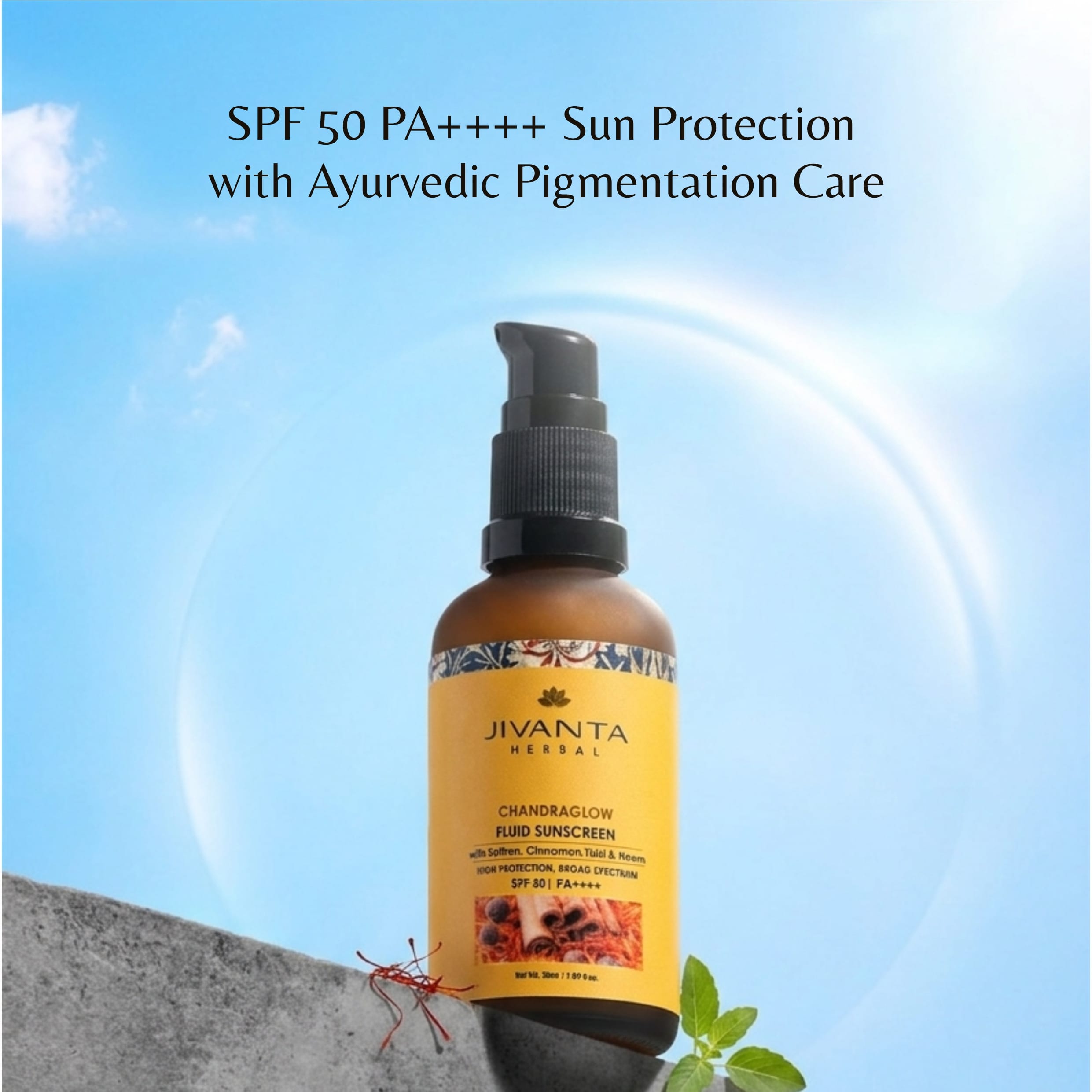 Jivantaherbal Jivanta Herbal Cahndraglow Fluid Sunscreen SPF 50 PA++++