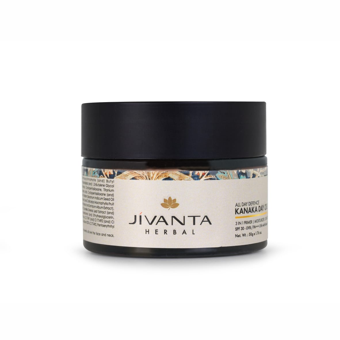 Jivantaherbal Kanaka Day Cream 3 in 1 Primer | Moisturizer | Sunscreen with SPF 30-UVB/PA+++UVA