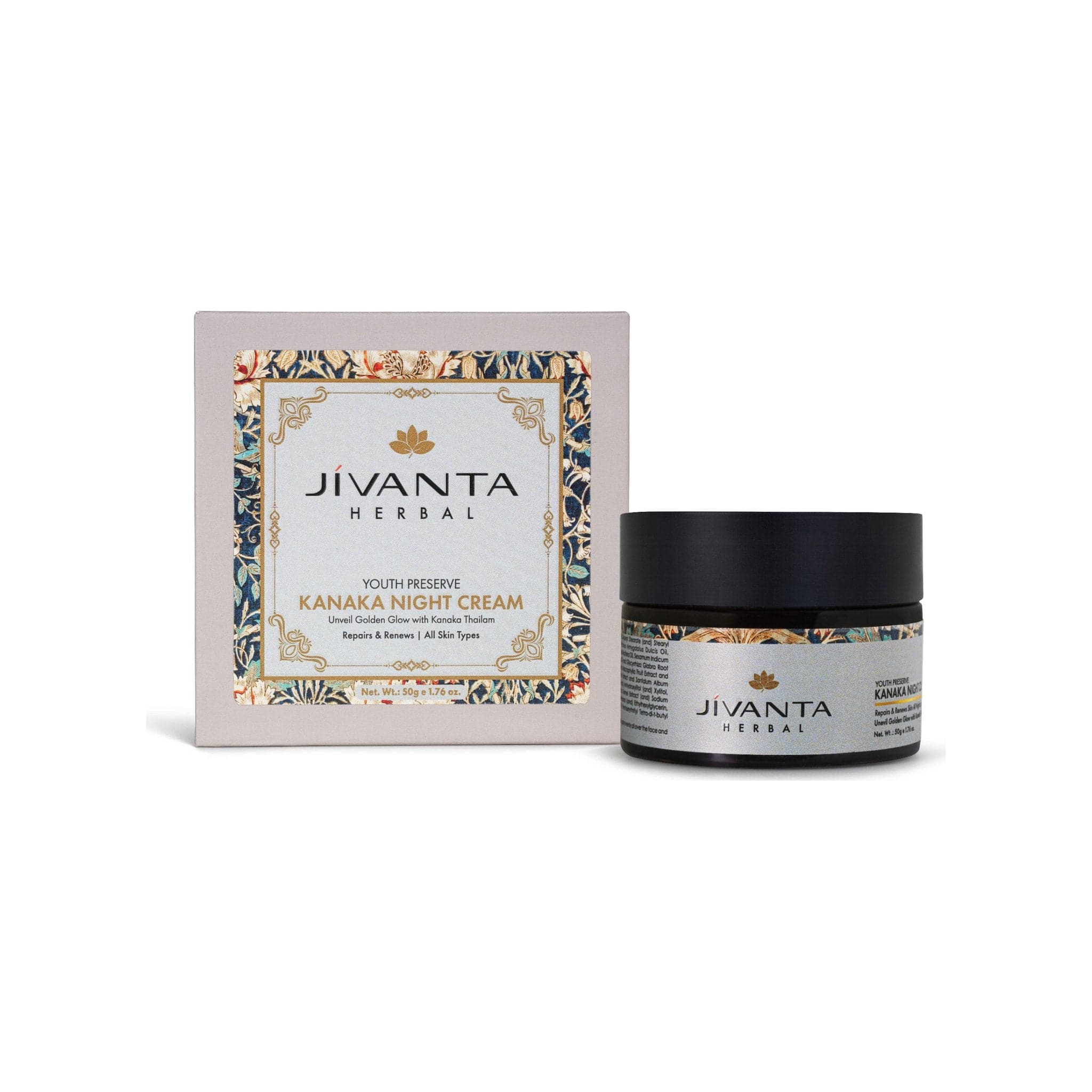 Jivantaherbal Kanaka Night Cream | Repairs & Renews | All Skin Types