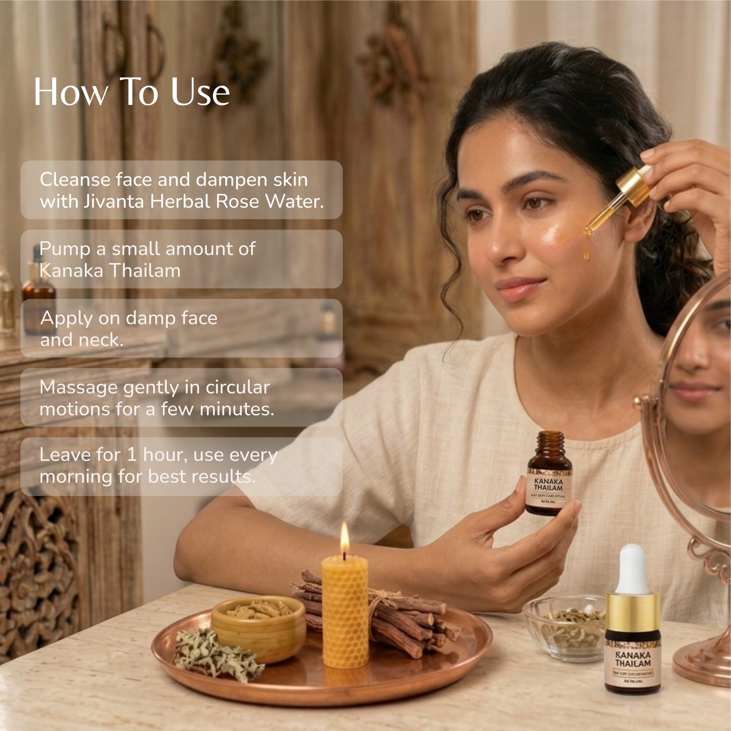 Jivantaherbal Kanaka Taila Ayurvedic Day Face Oil for Radiant Glow & Reduces Pigmentation