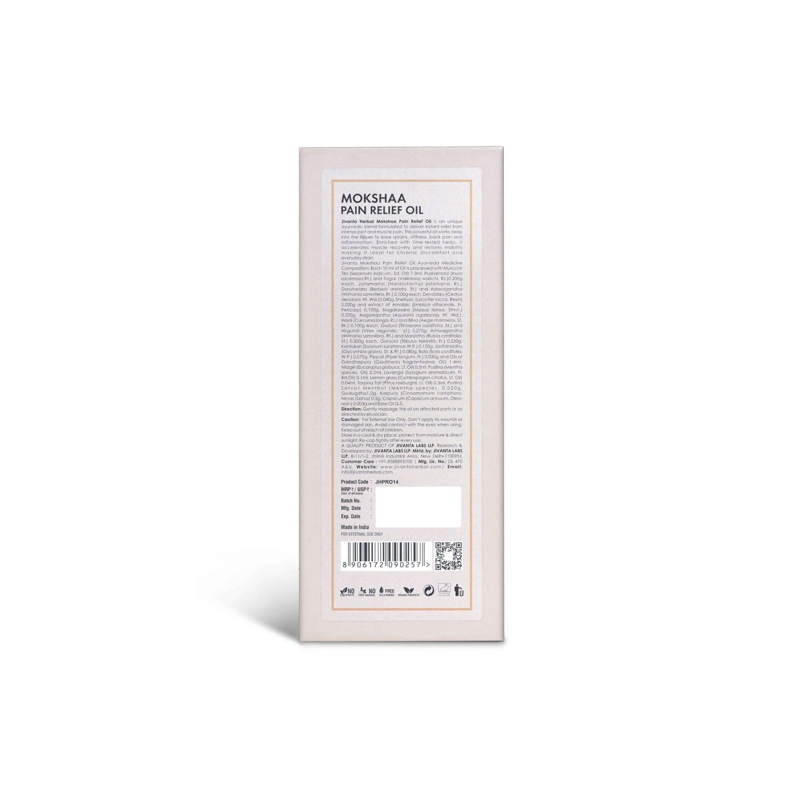 Jivantaherbal Mokshaa Pain Relief Oil | For Joint & Muscular Pain