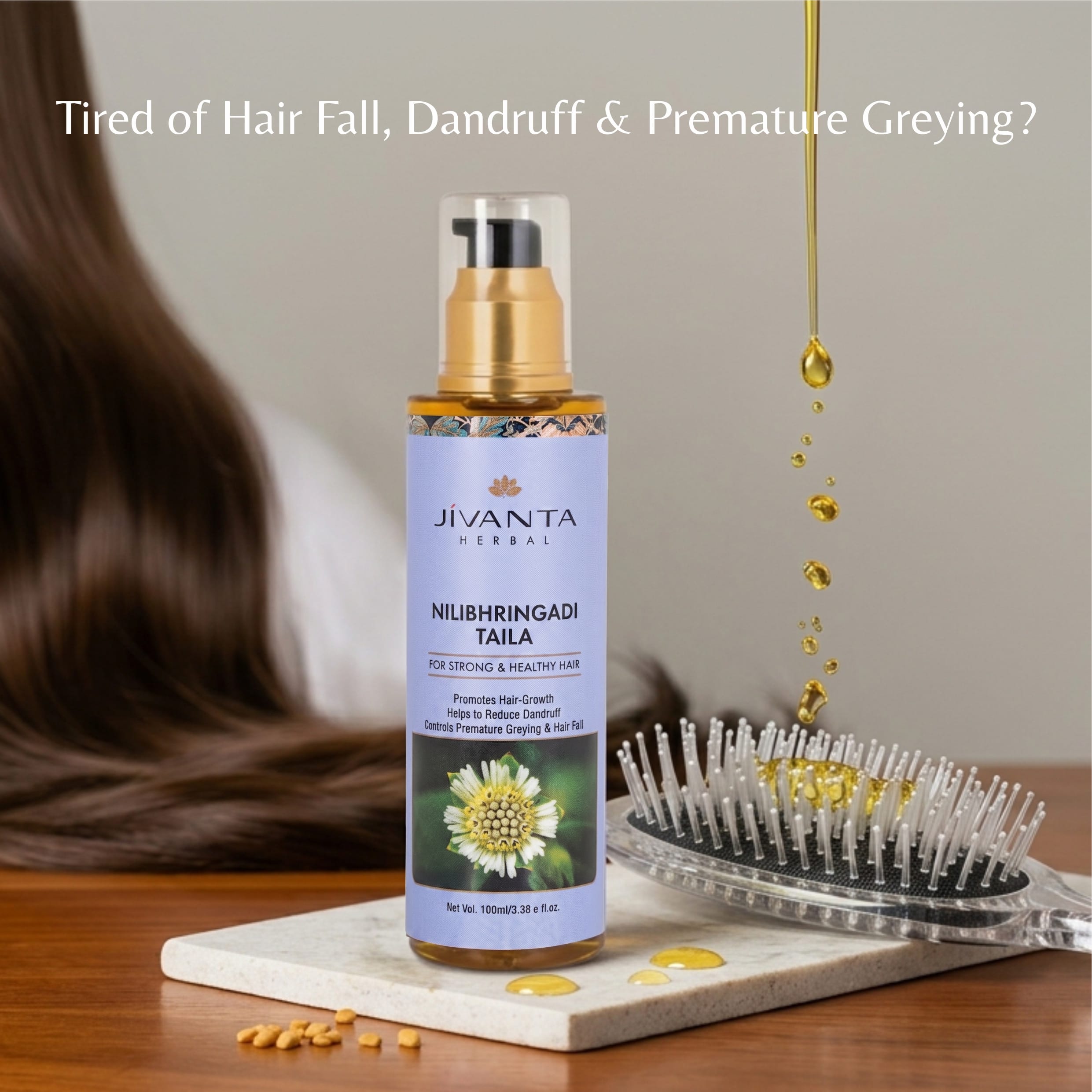 Jivantaherbal Neelibhringadi Hair Oil | Hair Growth & Controls Hairfall