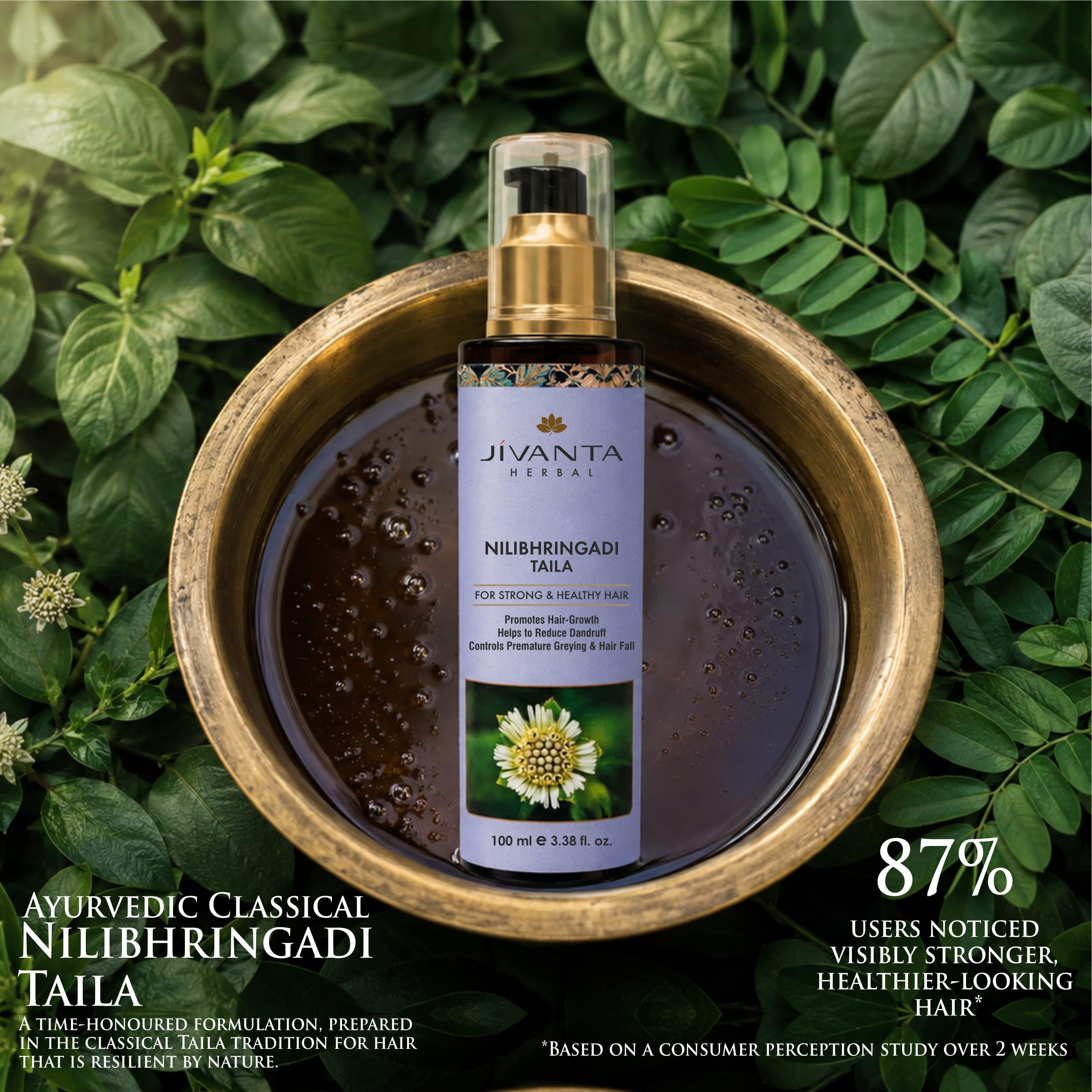 Jivantaherbal Neelibhringadi Hair Oil | Hair Growth & Controls Hairfall