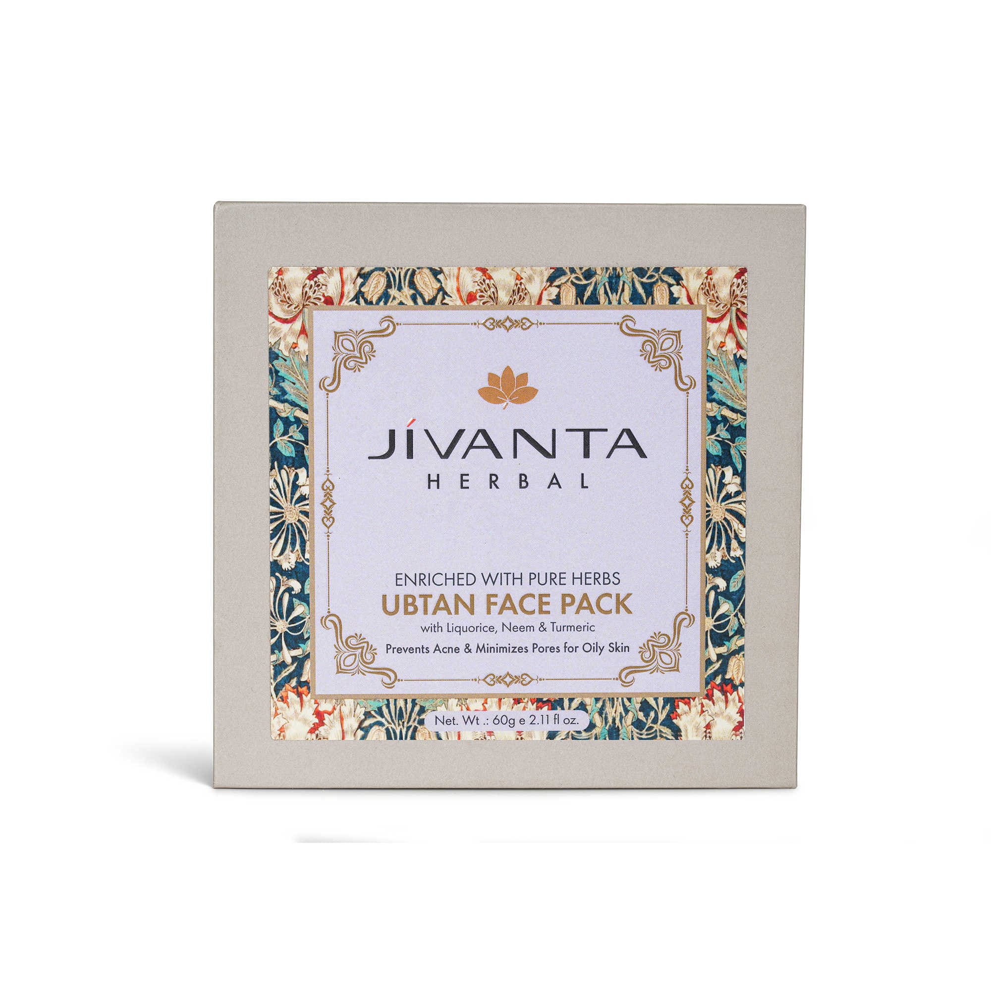 Jivantaherbal Ubtan Face Pack for Oily Skin | Ayurvedic Tan Removal & Oil Control Face Pack with Turmeric and Multani Mitti