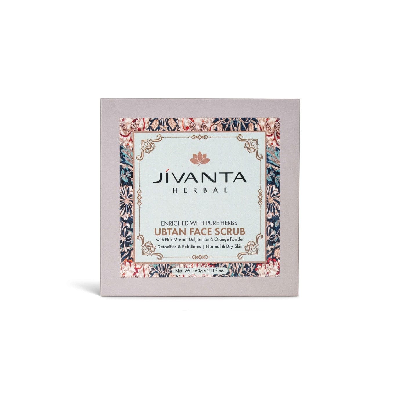 Jivantaherbal Ubtan Face Scrub for Dry/Normal Skin | Detoxifies & Exfoliats