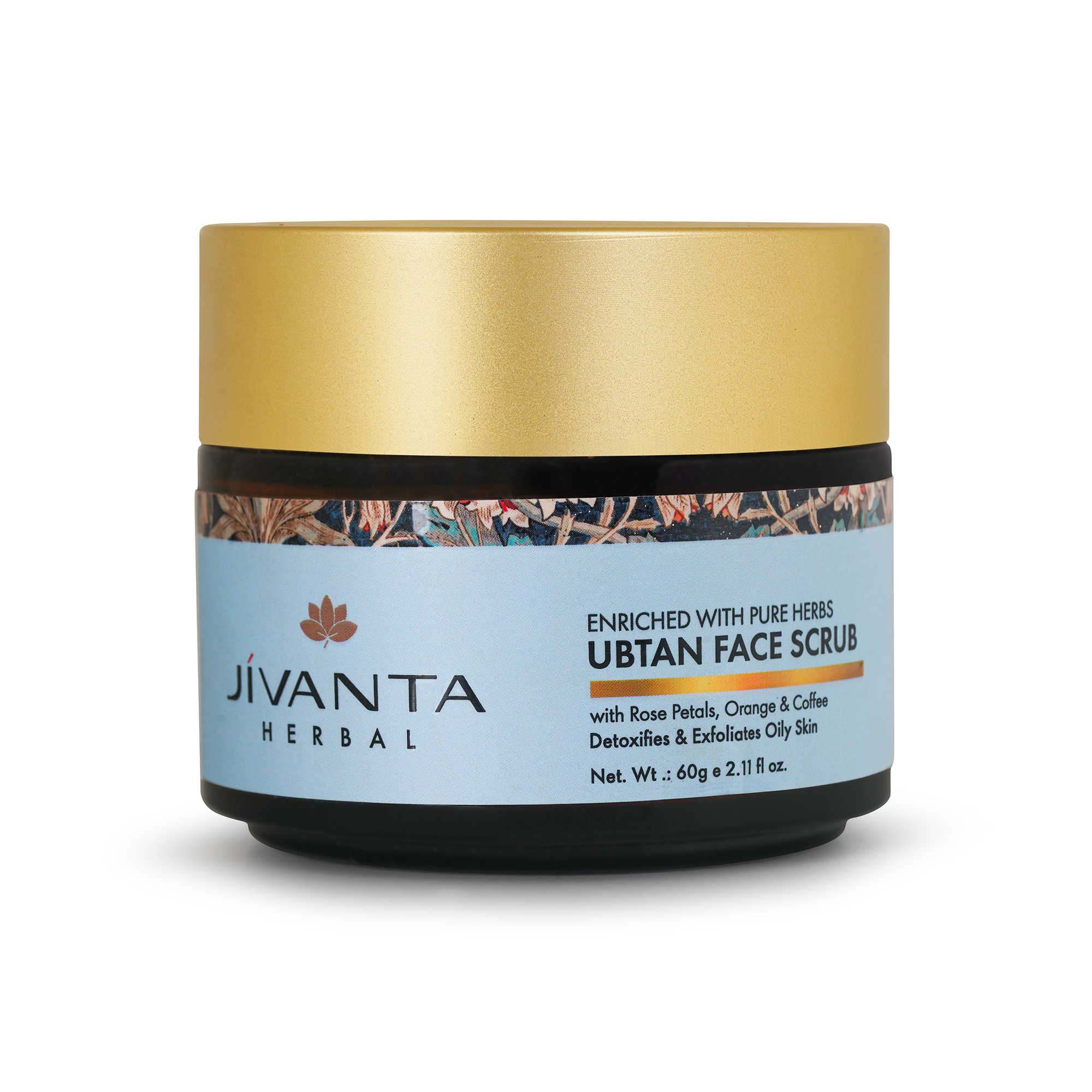 Jivantaherbal Ubtan Face Scrub for Oily Skin | Ayurvedic Tan Removal & Brightening Exfoliator